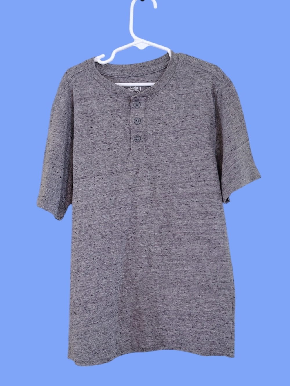 Heather Gray Short Sleeve Henley Tee - Kids